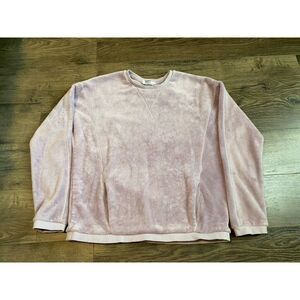 EUC KIDS Athleta Girls Faux Fur Fuzzy Purple Crewneck Sweatshirt - Size XXL/16